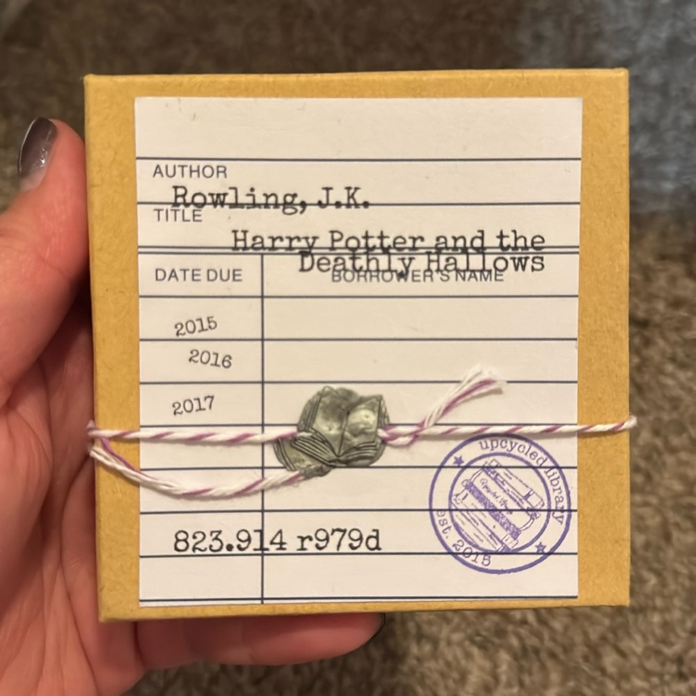 Upcycled Harry Potter Book Ring
